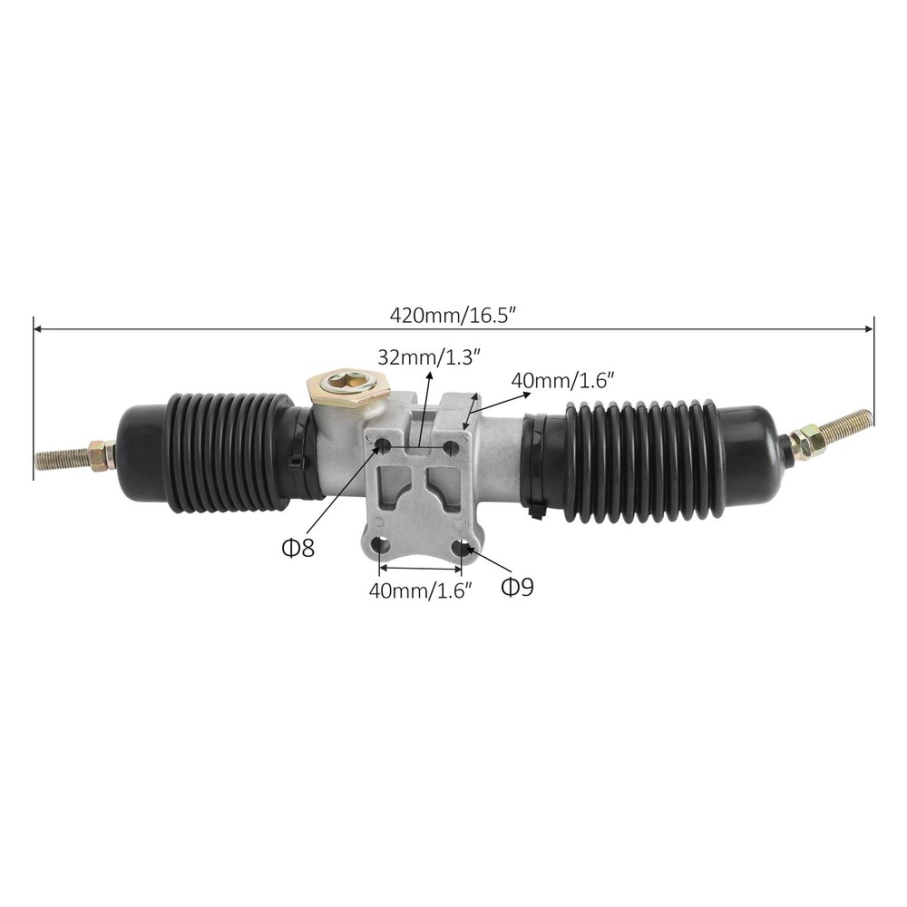 Go Kart Seat Steering Wheel Gear Shaft Rack Pinion Tie Rod for Ebike Trike Drift