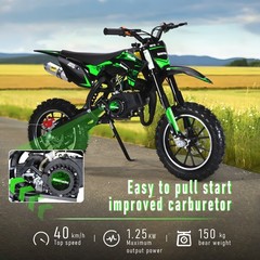 Gas Dirt Bike 49CC 2-Stroke Motorcycle w/Off-Rode Tire Up to 25 Mph,Load 330LBS