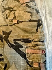 Mens Fort Bragg Shorts By Dye Precision, Olive/Black Camo, RipStop Cotton Sz 28
