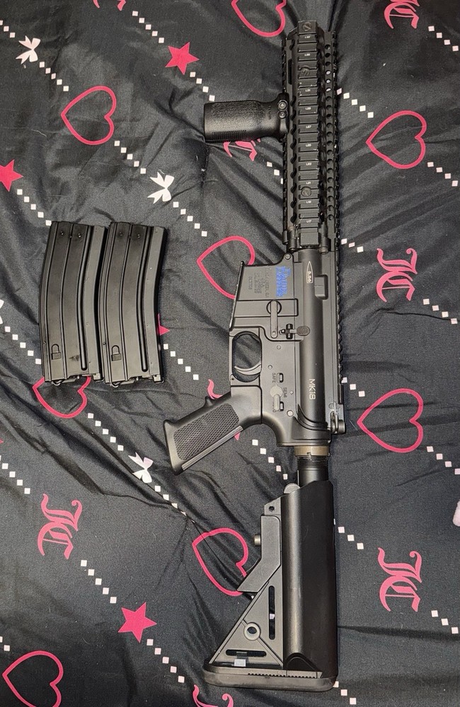 6mmProShop X Daniel Defense Mk18 Gas Blowback Airsoft Rifle- Golden Eagle