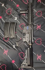 6mmProShop X Daniel Defense Mk18 Gas Blowback Airsoft Rifle- Golden Eagle