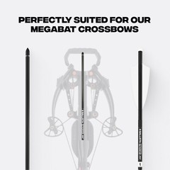 BALLISTA PIERCER 2-Vanes Carbon Crossbow Bolts – Ideal for MEGABAT – Pack of 6