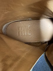 Frye Campus Low Heel Tall Riding Wide Calf Boots FR42112 Banana Women 9B