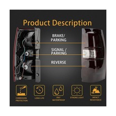 Tail Light Assembly Compatible With 2007-2014 Chevy Tahoe/Suburban Driver and…