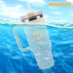 Waterproof Smiling Stickers 50PCS – Reusable PVC Decals for Laptops & Luggage