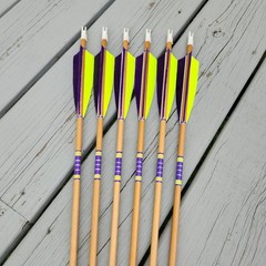 Half Dz 11/32 Cedar Arrows 31″ RW Fletch 5″ 30-40# With 125gn Field Points