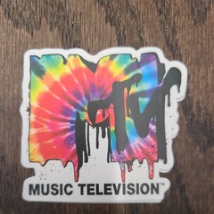 Tie Dye Mtv Logo Sticker For Skateboard Bottle Guitar Phone Ect Mat35