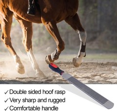 Hoof Rasp for Horses, Horseshoe File, 18 Inches Black Farrier Hoof Rasp Tool wit