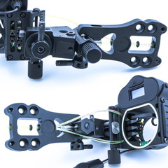 LaserWorks A3 Bow Sight 300 Meter Rangefinder 5-pin 4-axis Bowsight Ambidextrous