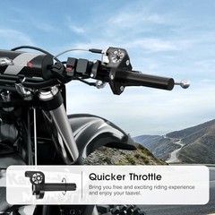 Throttle Grip Throttle Cable Motorcycle 22mm Universal CNC Aluminum Black