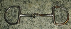 Stainless Steel Used D-Bit 4 3/4 inch Snaffle bit