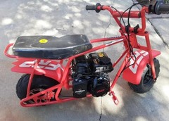 FRP GMB100 100cc Gas Mini Bike 4-Stroke Off-Road Trail Bike Red