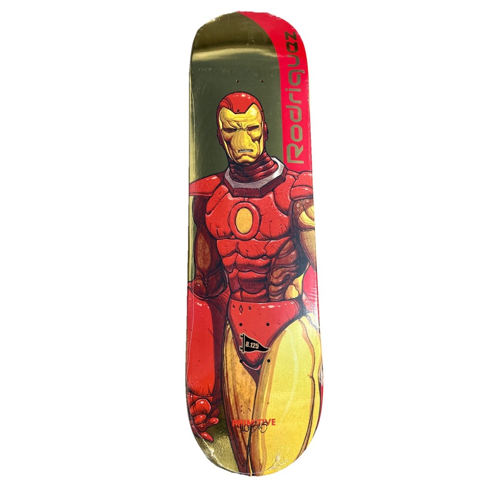 Primitive Marvel Moebius Iron Man Paul Rodriguez PROD Skateboard Deck 8.125 NEW