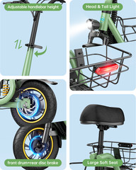 GYROOR 550W Electric Scooter with Seats Pet Friendly with Shock Absorption