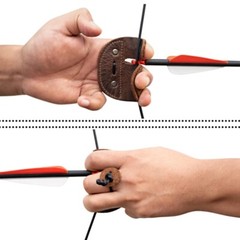 Durable Easy to Install Double-Layer Leather Finger Guard Archery Leather Sheath