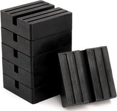 Universal Floor Jack Rubber Pad Set – 6 Pack, 3 Inch Anti-Slip Adapter