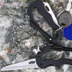 7 In1 Survival Rock Climbing Hiking Gear Multi Function Carabiner Tool Kit US