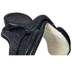 100% Geniune Leather All Purpose Treeless leather black saddle Freemax saddle