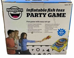 Cornhole Inflatable Toss- A- Fish Bean Bag Party Game Set, Year Round Inside Out