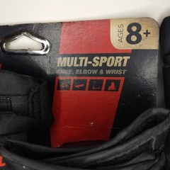 Eight Ball Multi-Sport Knee Elbow Wrist Pads Kid 8+ 3 Pack Combo Guard Black