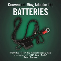 Battery Tender Ring Terminal Harness Accessory Cable – 18 inch Cord Adapter with