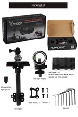 5 Pin Compound Bow Sight Carbon Scope 4X 6X 8X Lens .019″ Archery Hunting RH LH