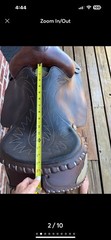 Vintage 15″ SIMCO Western Saddle Dark Oil, Silver Cantle Pieces #5466