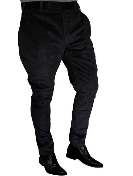 Mens Black Jodhpur Breeches Horse Riding Pants Baggy Sports Hinting Trousers