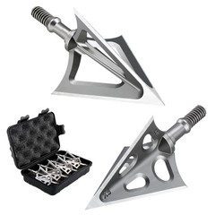8-pcs Hunting Broadheads 125-Grain and 100-Grain Arrow Archery Arrowhead Suit…