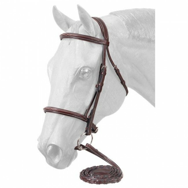 Tough 1 Premium Padded and Raised Fancy Stitch English Bridle Horse Size 22-6568