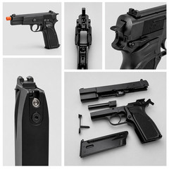 AirGrix WE Tech Browning MK3 Gas Blowback Airsoft Black
