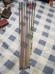 Mixed Lot of 9 Older Used Aluminum Arrows 31 to 31.25 Inches