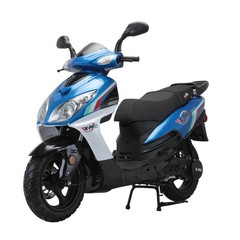 X-PRO Fiji 200 Scooter Gas Moped with 13″ Aluminum Wheels, Electric/Kick Start