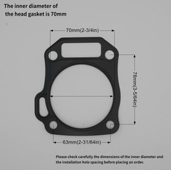 Strongthium Non Hemi Gasket Set Kit for 212 Predator Tillotson Lifan Black