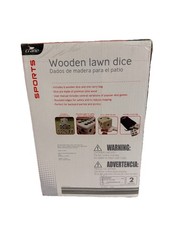 Crane Sports Wooden Lawn 3.5” Dice (6) w/ Bag Dice Game Yard Outdoor Large Roll