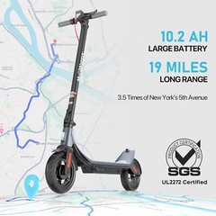10.2AH Folding Electric Scooter Adult Commute Long Range Fast Speed E-scooter