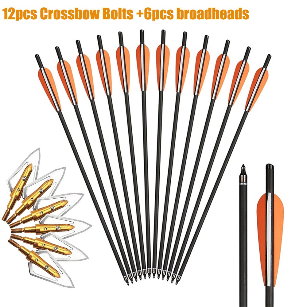Archery Hunting 20 inch Crossbow Arrows +/or 100grain Broadheads Shooting Target