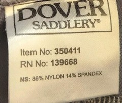 Dover Saddlery CoolBlast Silicone Full-Seat Tech Tight Breeches Leggings Women M