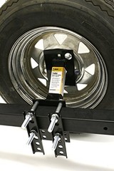 MaxxHaul Trailer Spare Tire Carrier for 4 and 5 Lug Wheels Black Powder Coat