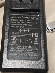 Shenzhen Fuyuandian Power Co Switching Power Supply FY0423780900 Black Indoor