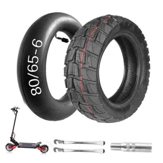 80/65-6 Scooter Tire Replacement, 255×80 10×3 Tire and Tube Set, 10 inch Tire,