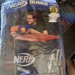 Nerf Bunkr Battle Zones Inflatable Battle Crate Red 19″x 19″x 22″ New