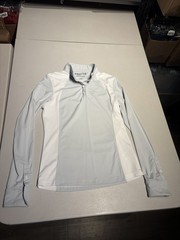 Equiline Top Women’s Small Gray 1/4 Zip Pullover Riding Equestrian Shirt Nylon