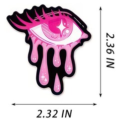 30Pcs Random Aesthetic Dark Pink Gothic Horror Pastel Spooky Waterproof Stickers