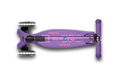 Micro Kickboard | Maxi Foldable LED Kids Scooter for Ages 5-12 | Purple