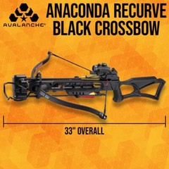 175 lb Black Hunting Crossbow Archery Bow + 4 Arrows + Stringer + Wax 150 80