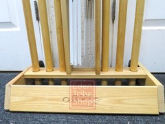 Orvis Croquet Set Rolling Caddy 6-Player Wood Croquet Set w/ 6 Mallets NO BALLS