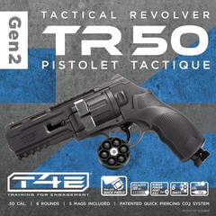 Umarex T4E TR 50 Gen 2 CO2 Paintball Marker Revolver .50 Cal, 380 FP (FVS037286)