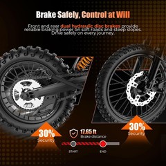 ADULT ELECTRIC DIRT BIKE PEAK 6000W 60V 30AH 50MPH OFF-ROAD MOTORCYCLE EBIKE