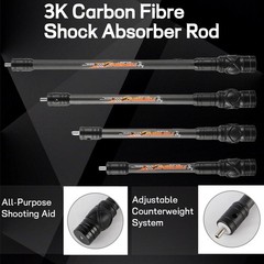 Archery Carbon Rod Shock Absorber Stabilizer Bow Hunting Practice Balance Bar